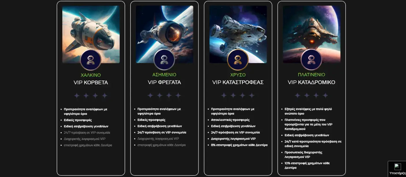space fortuna καζίνο vip πρόγραμμα greece 2024